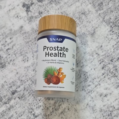 Snap Prostate Health Saw Palmetto Mushroom Blend 90 Capsules Dietary Supplement