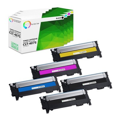 TCT 5PK CLT407S Color Toner Cartridge Set For Samsung CLP320 CLP325 CLX3180