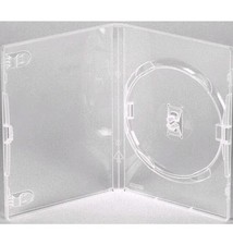 10 X Amaray Single Clear DVD Cases 14mm Spine Red Tag Genuine Amaray UK STOCK