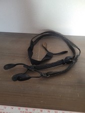 Genuine Leather Black Braided Suspenders Made In Turkey