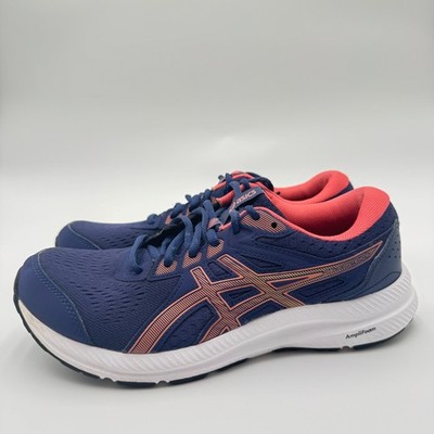 Asics Navy and Crimson Athletic Sneakers Asics WMNS Patriot 14 Running Navy Red 1012B836-401 Women main image 2