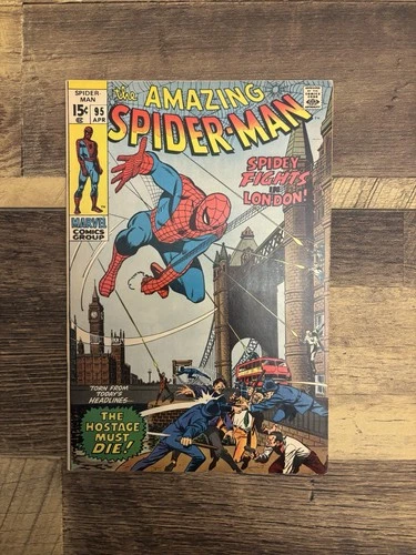 Amazing Spider-Man #95 (Marvel, 1971) London crossover | Classic Cover VF
