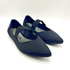 Rothy's The Point Mary Jane Ballet Flats Black Knit Womens 7