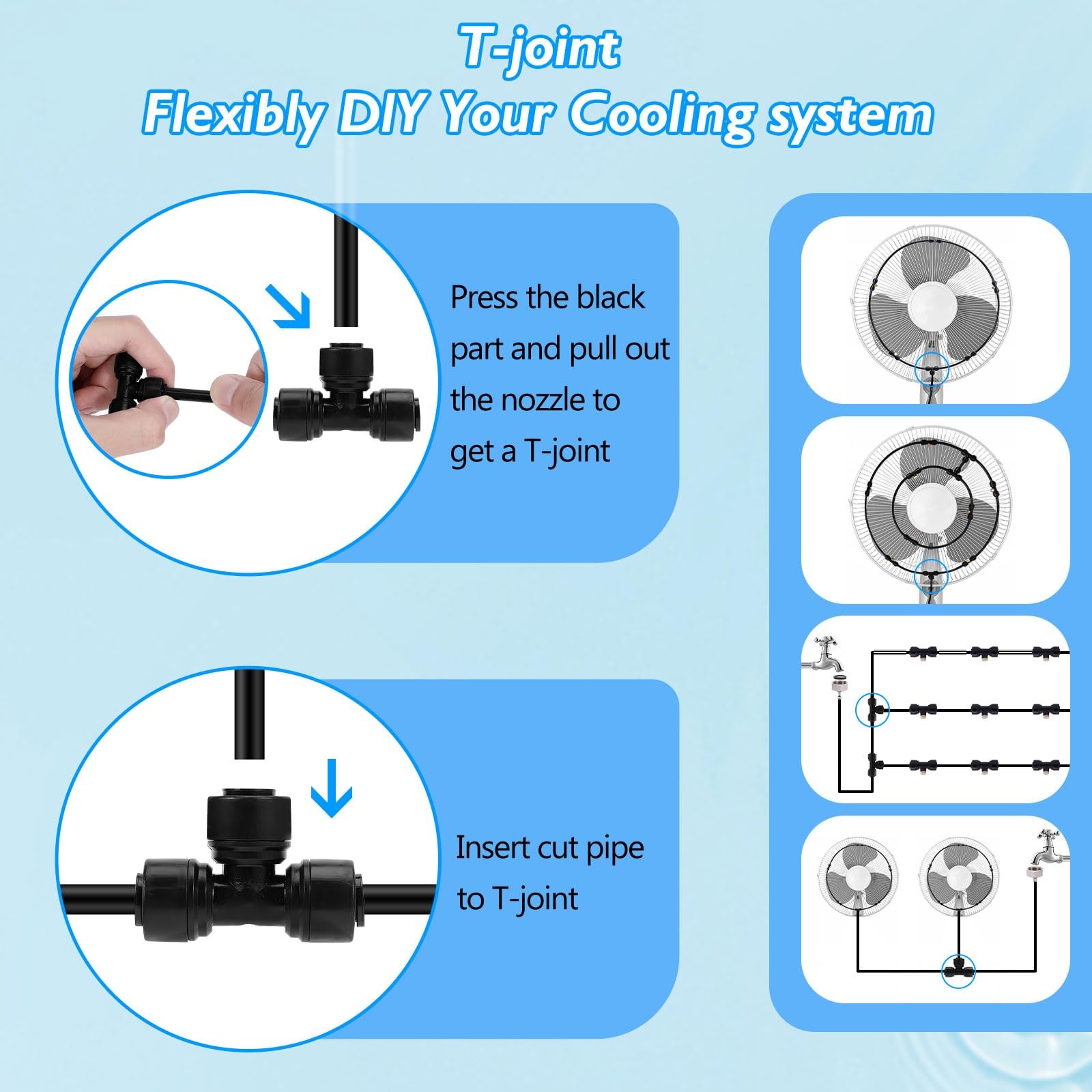 Misters for Outside Patio, 33FT Misting Cooling System Kit with Water Filter ...