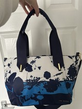 Image of Ted baker white/blue shoulder tote bag new no tags 