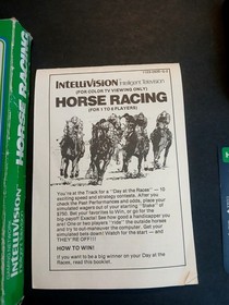 Horse Racing Mattel Intellivision CIB Complete in Box w Overlays Tested Works