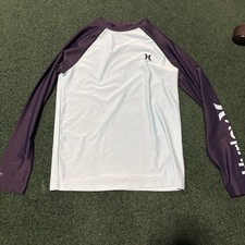 Hurley Youth Boy's UPF 50 H2O Dri Fit Long Sleeve Swim Top Size Medium 10-12