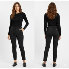 Love Moschino Women's Classic Black Pants Back Pocket Heart Detail Size 8