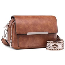 Crossbody Bags for Women Small Crossbody Wallet Purses with Card Slots Brown