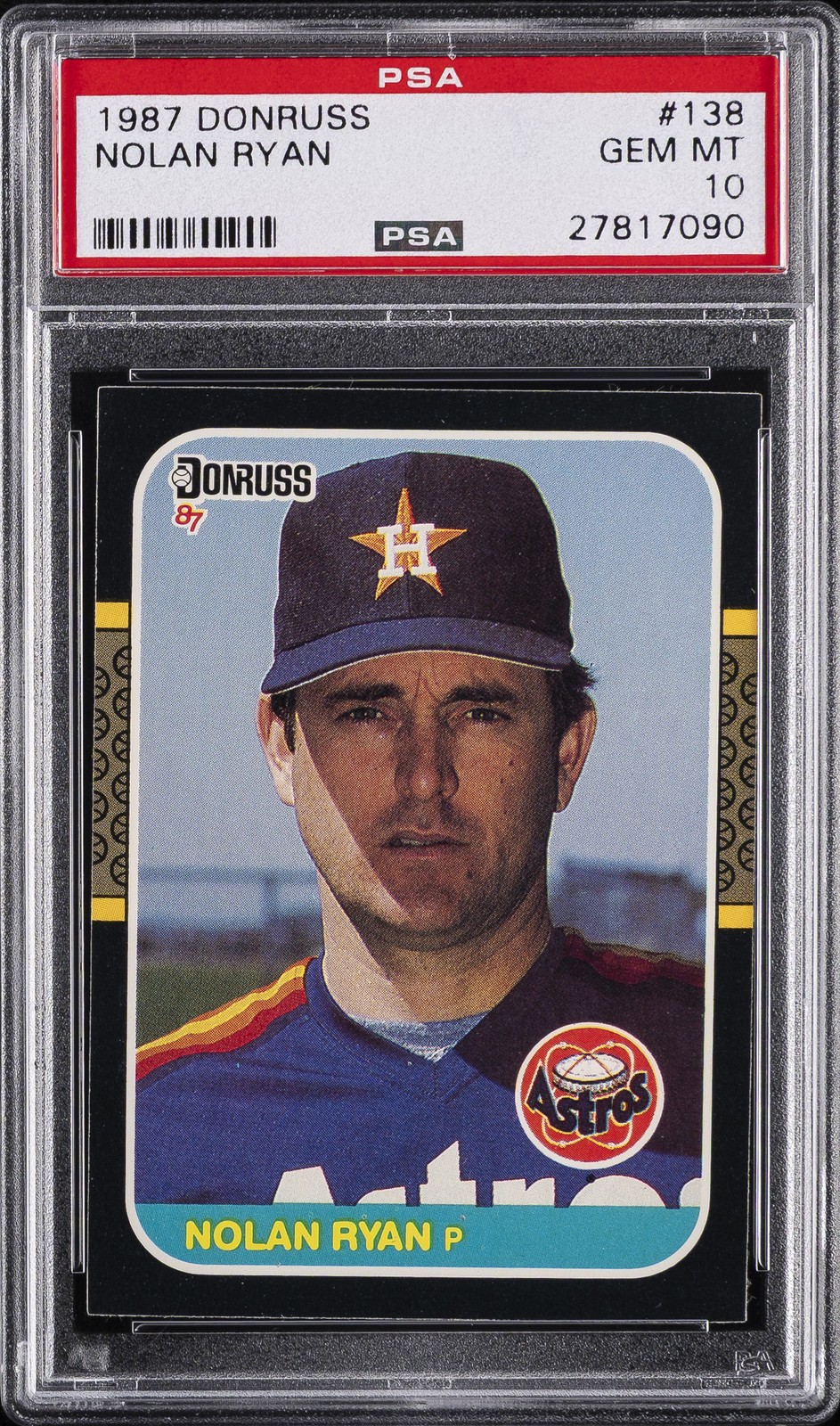 1987 DONRUSS #138 NOLAN RYAN PSA 10