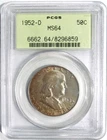 1952-D FRANKLIN Silver Half Dollar PCGS MS 64 - OGH / Old Green Holder