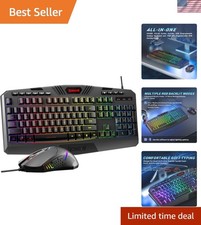 Ergonomic RGB Backlit Keyboard  Optical Gaming Mouse - Ultimate Combo Set