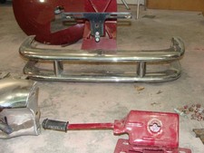 1958 Chevy Impala  Continental Spare tire & related kit with rear fender skirts.