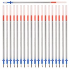 20 Pcs 0.7mm Tip Gel Silver Tone Ink Pen Refill Replacement H6Z74290