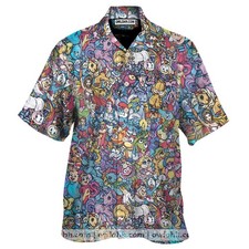 80S Throwback Cartoon Pattern Unisex Hawaiian Shirt