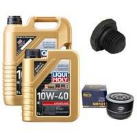 MotoröL Filter Set 10W-40 Liqui Moly 6 Liter + Schraube FüR Opel Omega A Monza A
