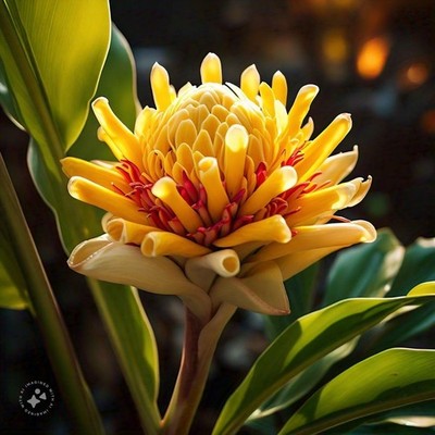 Yellow Torch Ginger Lily Bulbs Pack of 2 for Gardening