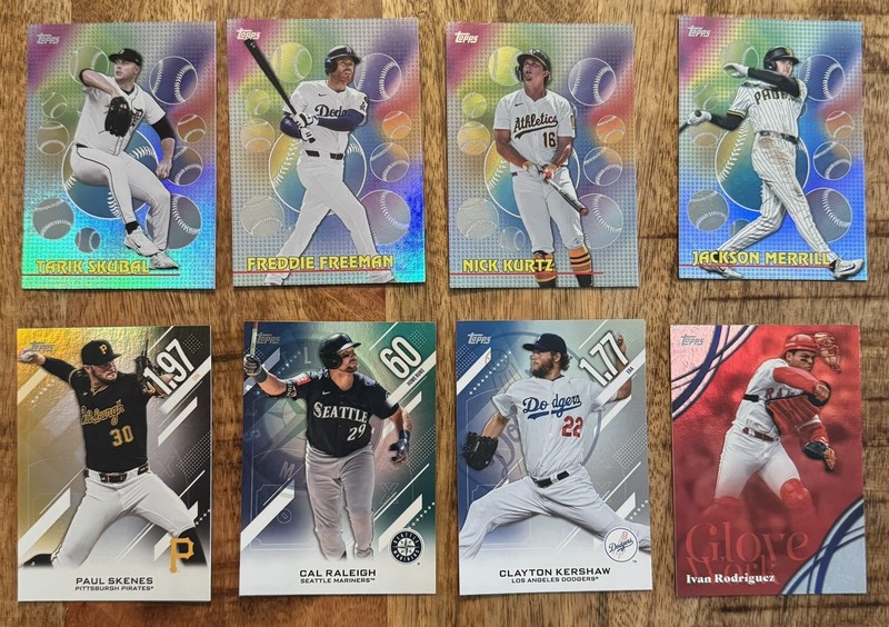 2026 MLB Topps Insert LOT (8) Skenes Skubal Freeman Kurtz Raleigh Kershaw