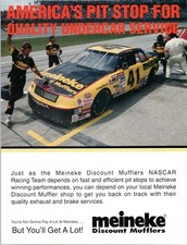 Meineke Discount Mufflers 1994 Nascar Print Ad Vintage Racing Poster Meineke Discount Mufflers 1994 Nascar Print Ad Vintage Racing Poster