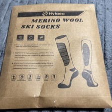 New Hylaea Merino Wool Ski Socks 3 Pairs Thermal Snowboarding Size Large