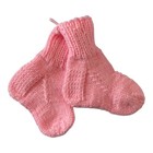 Handgefertigte Mädchen Strick rosa 100 % Acrilic Socken, 1-2 Jahre.