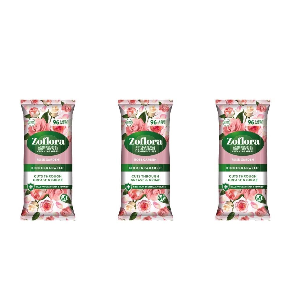 Zoflora Antibacterial Cleaning Wipes - Rose Garden / 96 - Image 3