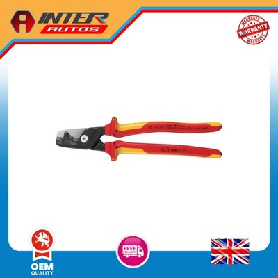 Draper KNIPEX 95 18 225 StepCut  XL VDE isolierte Kabelschere, 225 mm 18131