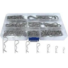100pcs Stainless Steel Cotter Pins R Clips & Split Pins for Fasteners Repair