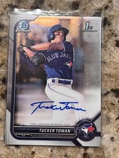 2022 Bowman Draft - Chrome Draft Pick Autographs Tucker Toman #CDA-TT (AU, RC)