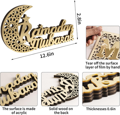 9,8 Ft Luci del Ramadan, 20 Led Ramadan Decorazion Ramadan Kareem Decorazione, Decorazioni Ramadam 2024 per Eid Mubarak Festa, Patio, Prato, Salotto