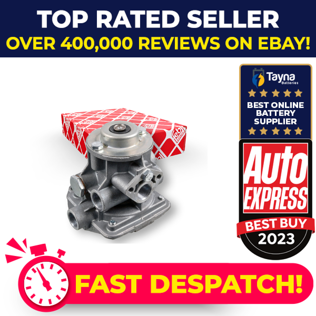 Brake Valve, trailer 180398 Febi Genuine Top Quality Guaranteed New