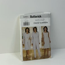 Dress Jacket Top Pants Princess A-Line Size 14-18 UNCUT Pattern 6001 Vtg Y2K 