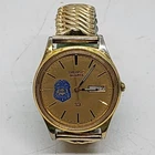 Vtg SEIKO 5Y23-8049 Watch Milwaukee Police Association 096944 New Batt Working