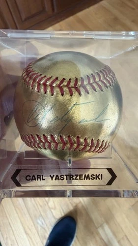 🔥GOLD ROMLB CARL YASTRZEMSKI SIGNED BASEBALL WITH COA
