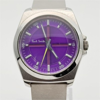 Paul Smith geschlossene Augen lila Zifferblatt Quarz Herrenuhr SS 6038 H24741...