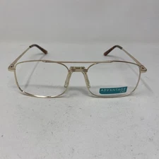 ADVANTAGE CLEAR VISION M609 Gold 56-17-145 Flex Hinge Eyeglasses (753