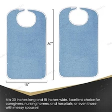 2PCS Premium Adult Bibs for Women and Men, Eating Cloth for Elderly & Seniors