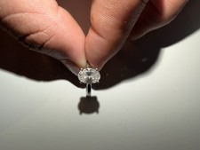 Oval Cut Lab Grown 2.00ct Diamond D/VS IGI Certified Solitaire Engagement Ring