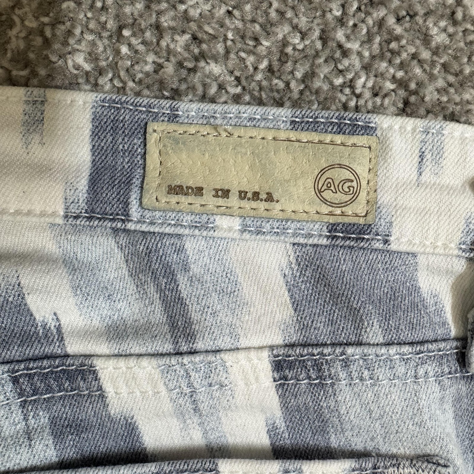 AG Adriano Goldschmied Jeans Womens 30R Blue Ikat Stilt Cigarette Skinny USA thumbnail 5