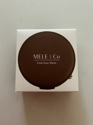 Mele & Co Passage Round Travel Jewelry Case Brown