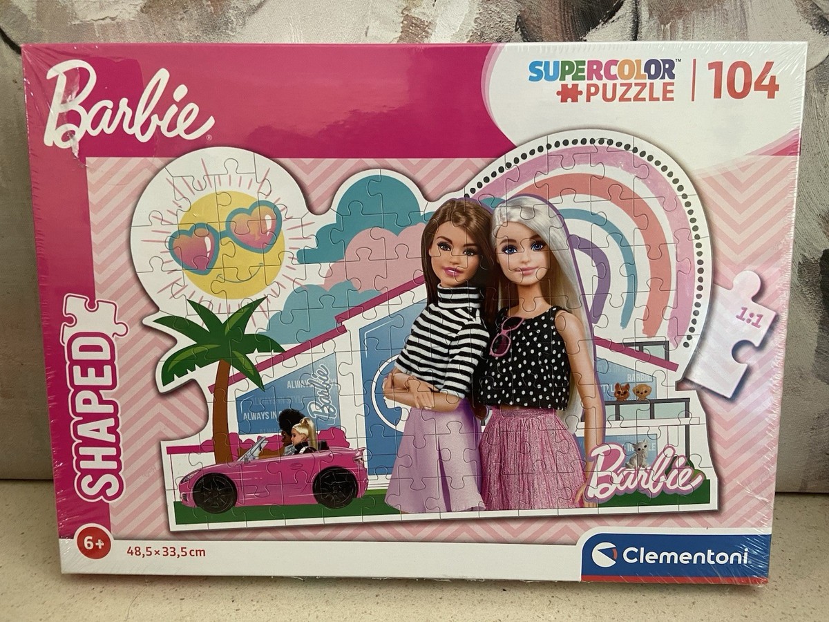 New Clementoni Barbie 104 Piece Supercolor Shaped Jigsaw Puzzle