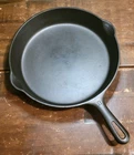 Griswold Cast Iron Skillet Number 8 small logo, Restored and Reseasoned. Spins.