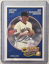 MATT CAIN AUTOGRAPH #/d 100/100 2008 UPPER DECK AUTO CARD SAN FRANCISCO GIANTS