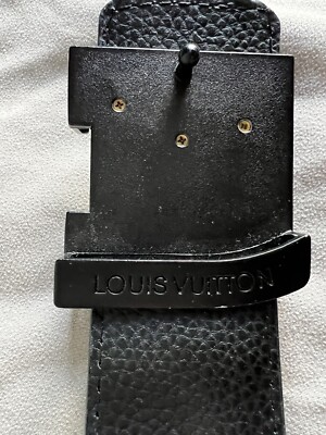 小物 Louis Vuitton / Monogram Belt / BLACK Louis Vuitton Initiales Belt Monogram Eclipse Black/Gray in Canvas