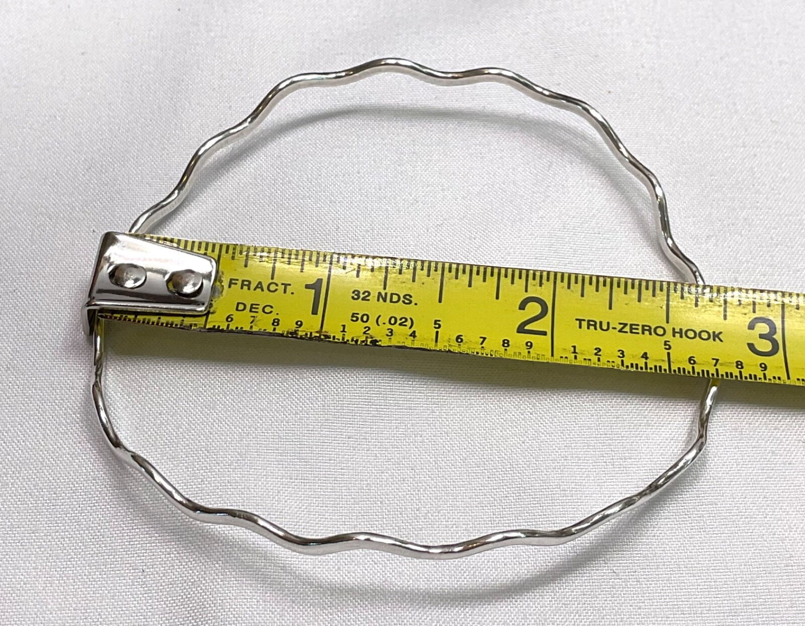 Sterling Silver Bangle Bracelet Stackable Wave  F… - image 4