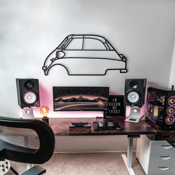 BMW ISETTA 300 EXPORT 1957 ACRYLIC SILHOUETTE WALL ART