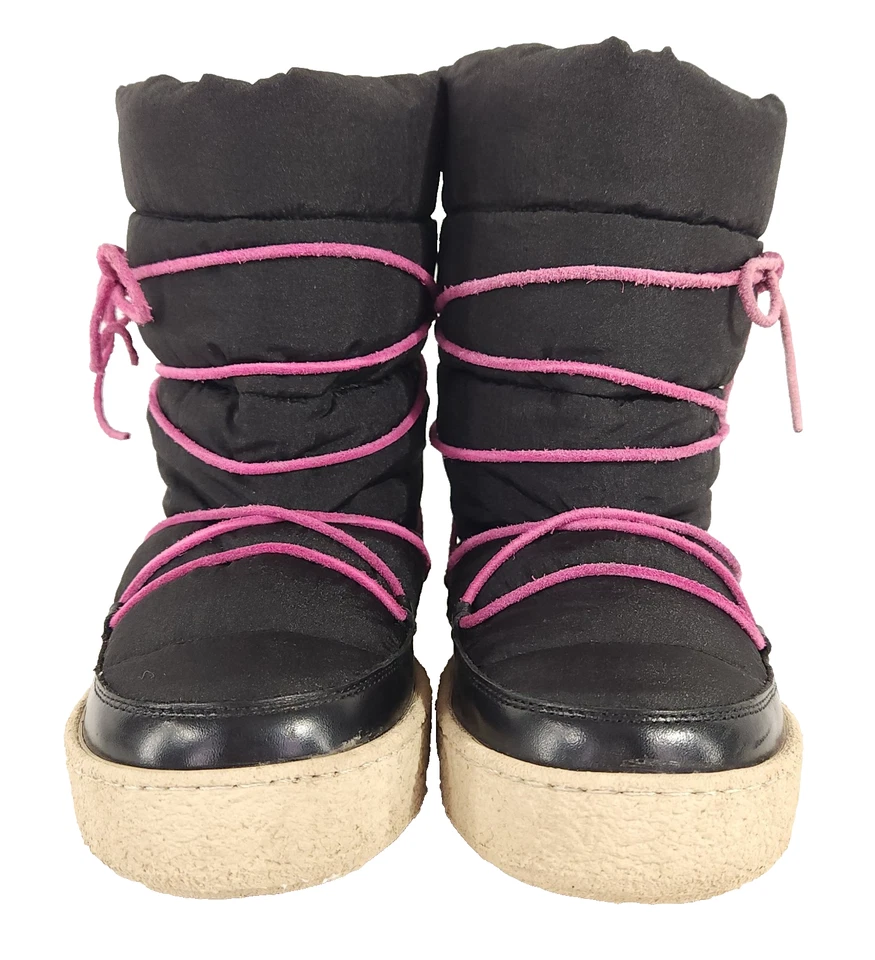 Isabel Marant Zenora Botas 37 EE. UU. 6,5 Mujer Negro Vellón Mentido $815 Foto 4 de 4
