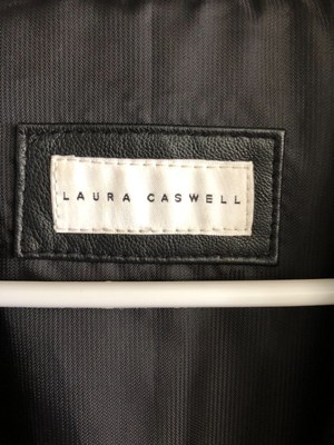 Manteau Long Femme LAURA CASWEL En Cuir D'agneau - Taille 44/46, état Comme Neuf