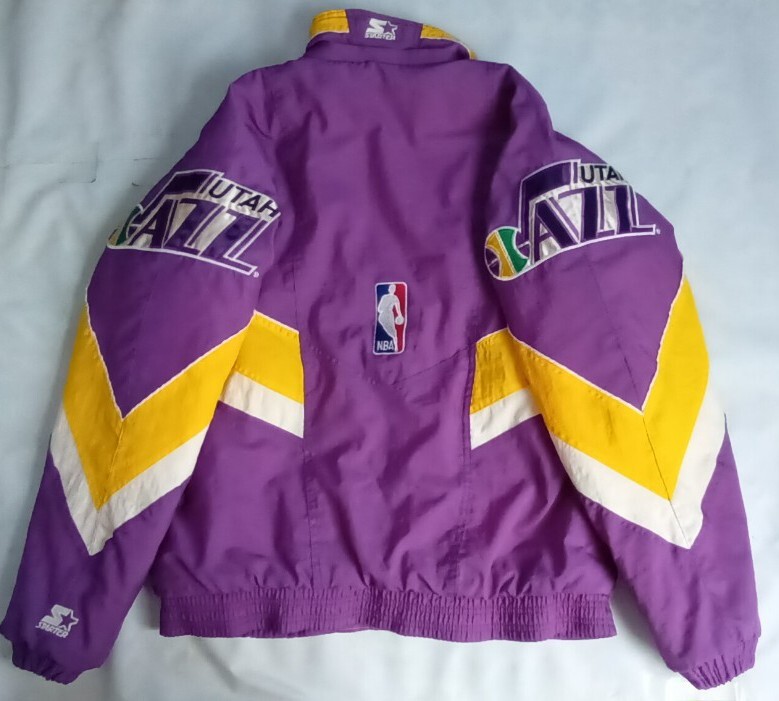 NBA Utah Jazz Starter アウター VINTAGE RARE STARTER AUTHENTICS UTAH JAZZ FULL ZIPP NO HOOD WINTER