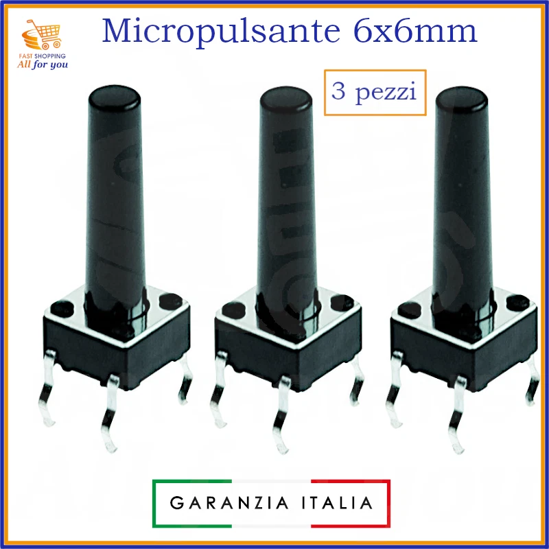 100 PZ Interruttore A Pulsante Tattile 6X6X 4.3/5/6/7MM 2PIN Micro Interruttore 6*6*4.3mm 5mm 6mm 7mm Pulsante Interruttore Di Alimentazione - Foto 4